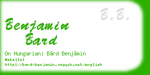 benjamin bard business card